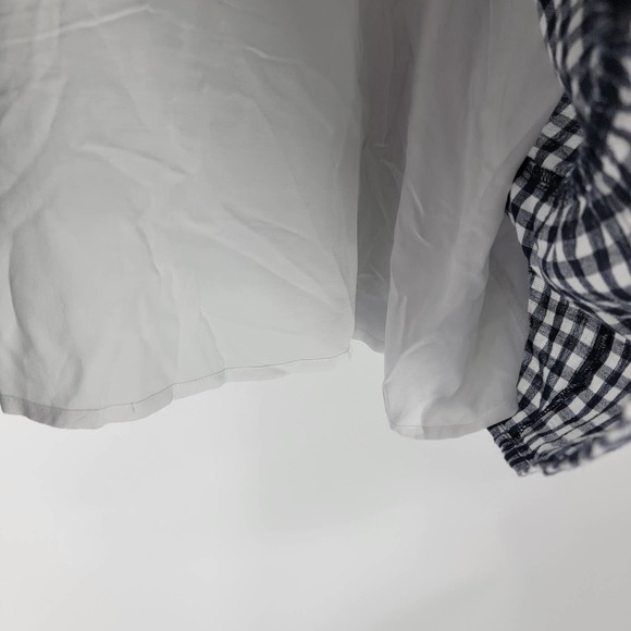 Abercrombie & Fitch Women's Size XXL Top V Neck Smocked Babydoll Peplum Check - Picture 8 of 10